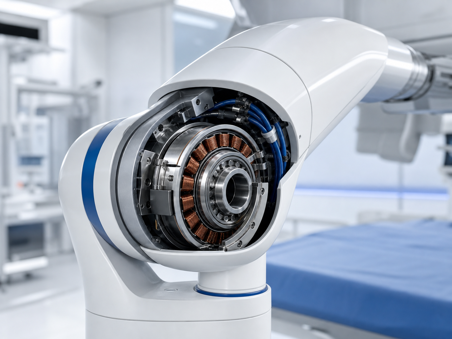 Frameless torque motor for medical devices