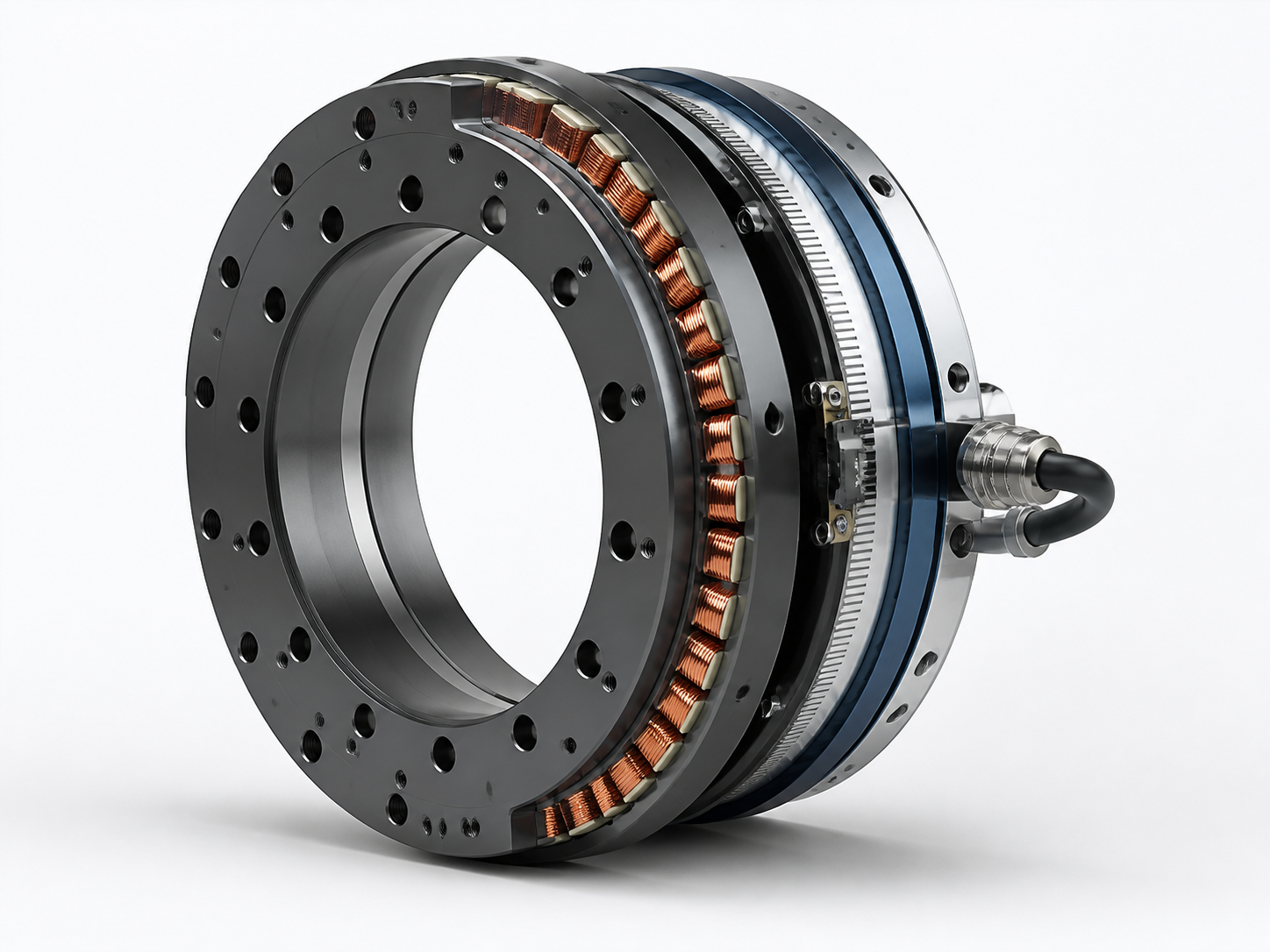 Frameless motor with encoder