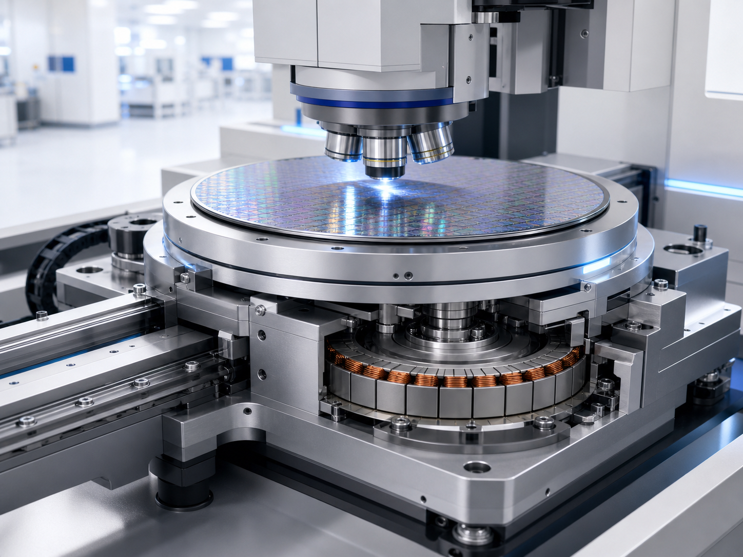 Frameless torque motor for semiconductor equipment